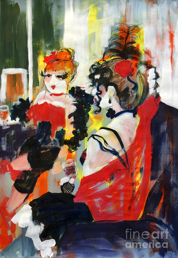 Burlesque Night Painting by Joanne Claxton