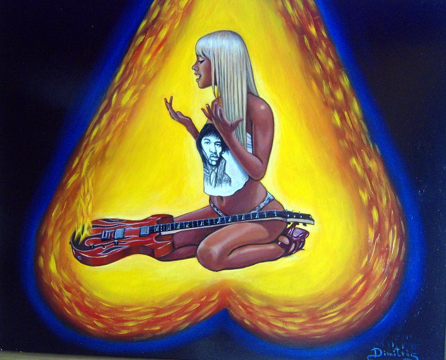 Music Painting - Burning by Dimitris Papadakis