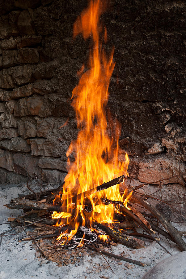 Fire Photograph - Burning Fireplace by Milica Ljevaja Stojanovic Fire Photograph - Burning Fireplace by Milica Ljevaja Stojanovic