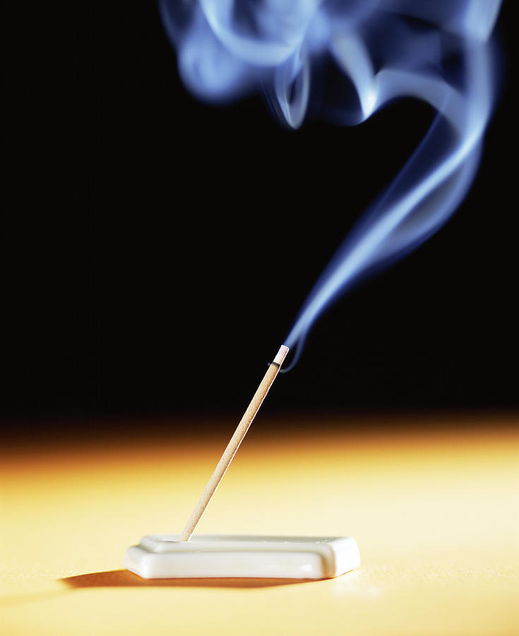 Incense Photograph - Burning Incense by Lawrence Lawry