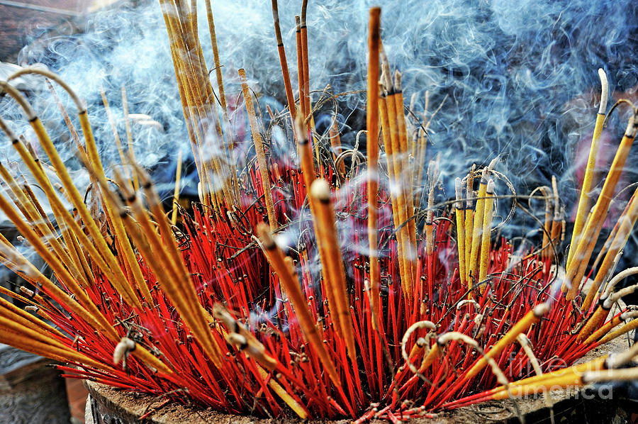 Burning incense Photograph by Sami Sarkis
