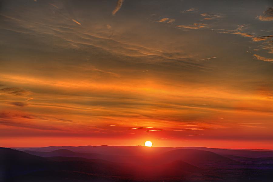 Mountain Photograph - Burning Sun by Metro DC Photography