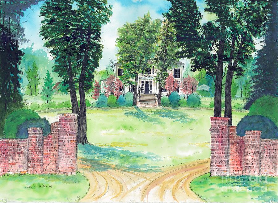 Tree Painting - Burt-stark Mansion by Patrick Grills