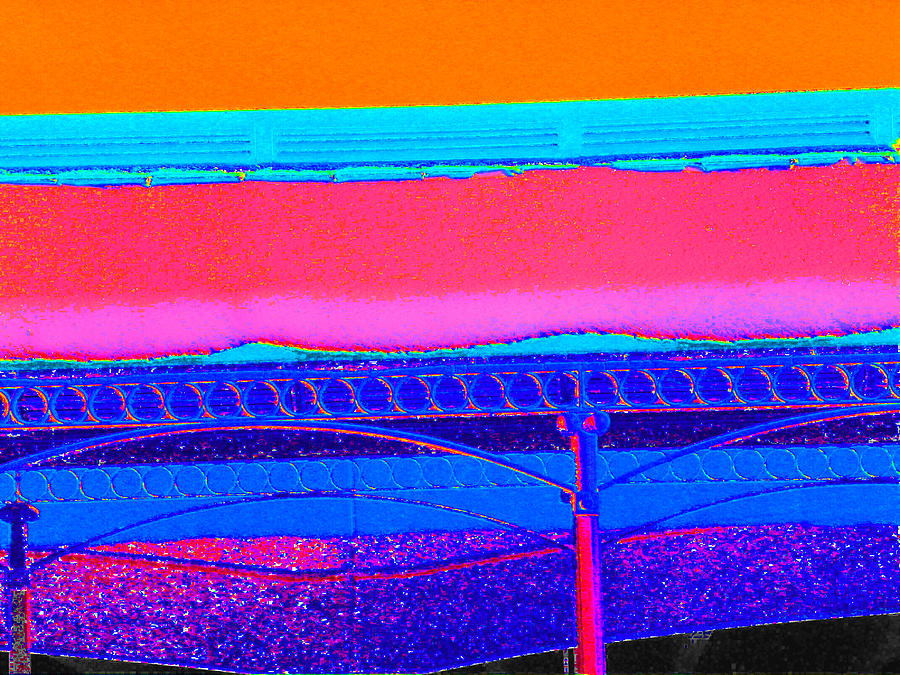 Abstract Photograph - Bus Station Covered Parking by Lenore Senior
