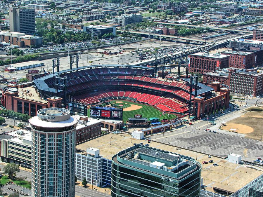 Busch Stadium from the Arch Photograph by C H Apperson