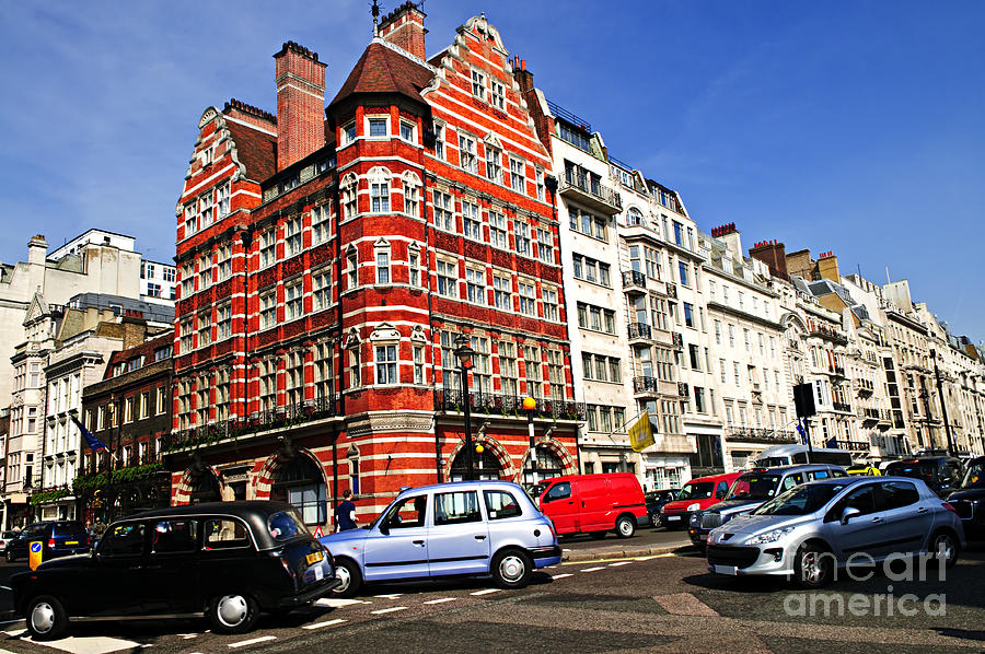 Busy street corner in London 2 Photograph by Elena Elisseeva