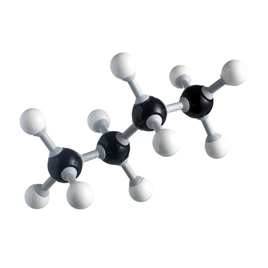 Molecular Model Of Butane On Gray Background Stock Photo | My XXX Hot Girl