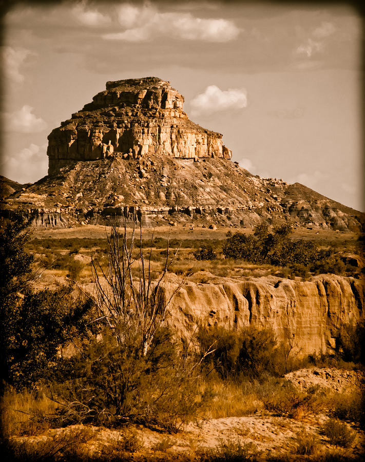 Chaco Canyon, New Mexico - Butte Photograph by Mark Forte