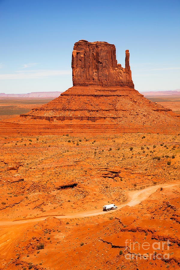 Nature Photograph - Butte with truck by Jane Rix