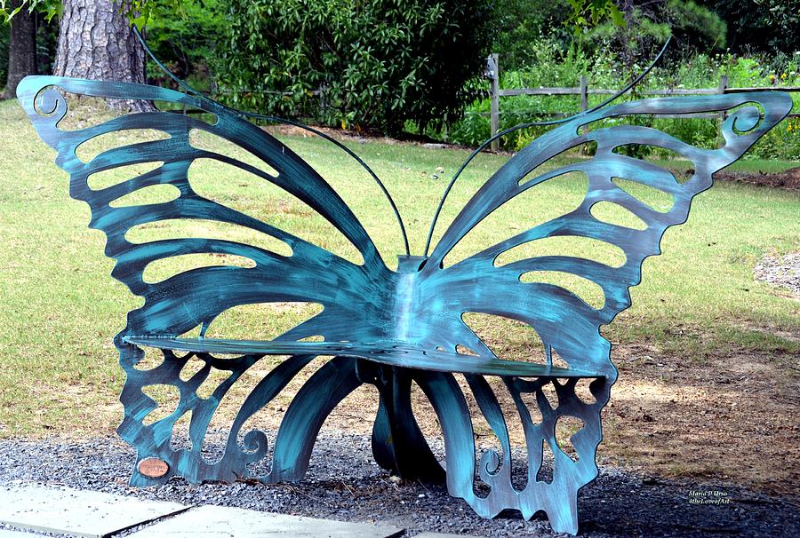 Butterfly Photograph - Butterfly Bench by Maria Urso