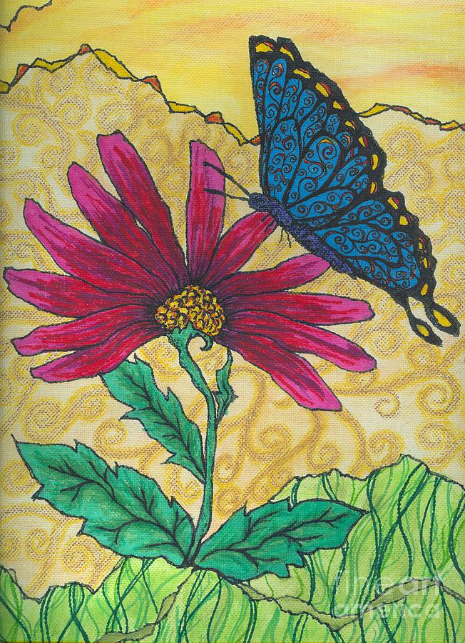 Butterfly Painting - Butterfly Explorations by Denise Hoag