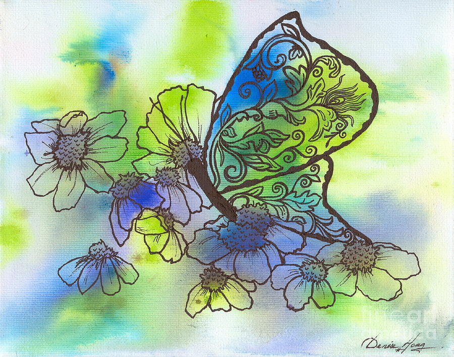 Butterfly Transformations Painting by Denise Hoag