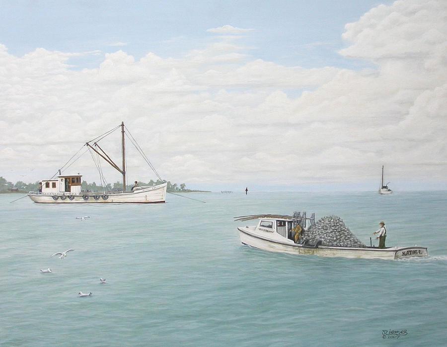 Buying Oysters Painting by Jim Ziemer