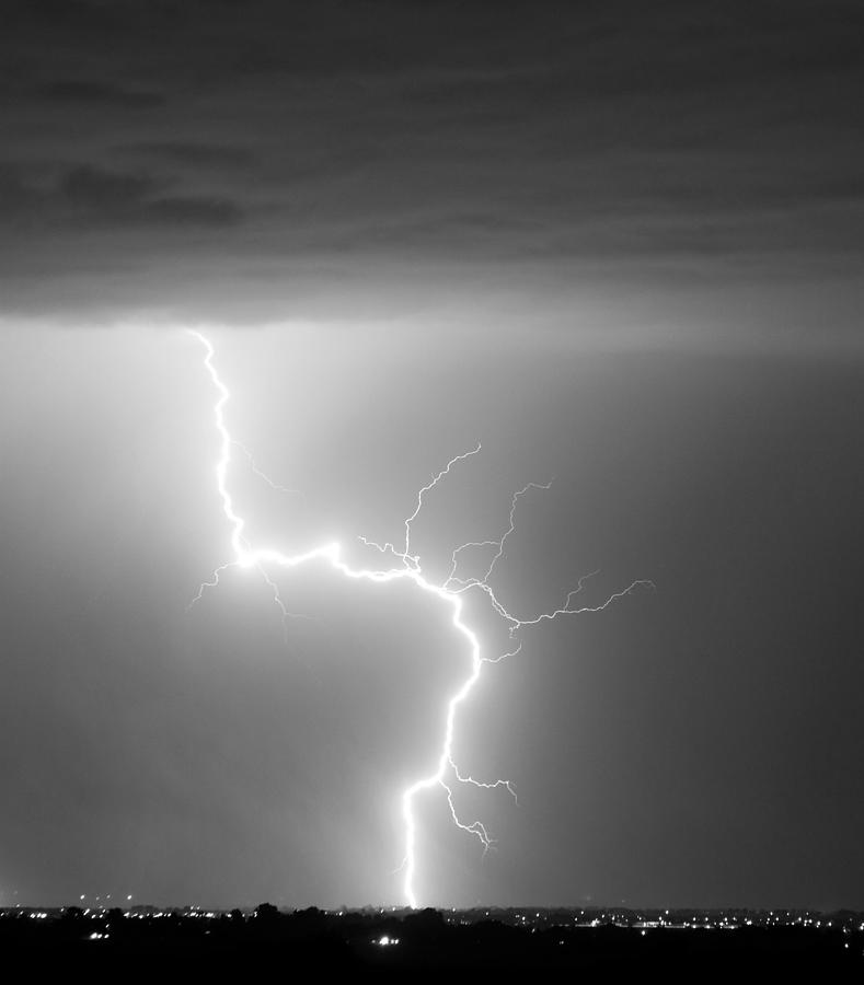 C2g Lightning Strike In Black And White by James BO Insogna
