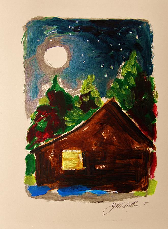 Cabin in the Evening Painting by John Williams