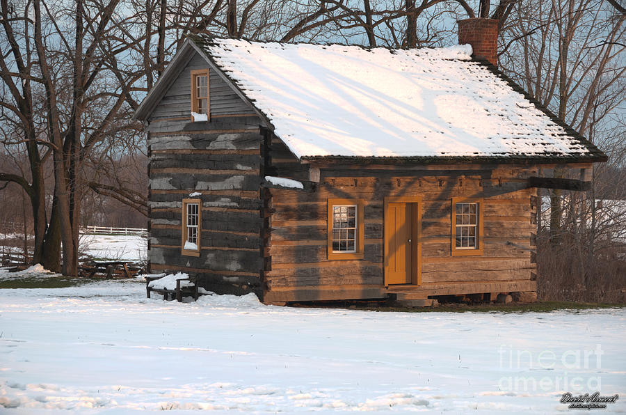 Cabin in the Snow Photograph by David Arment