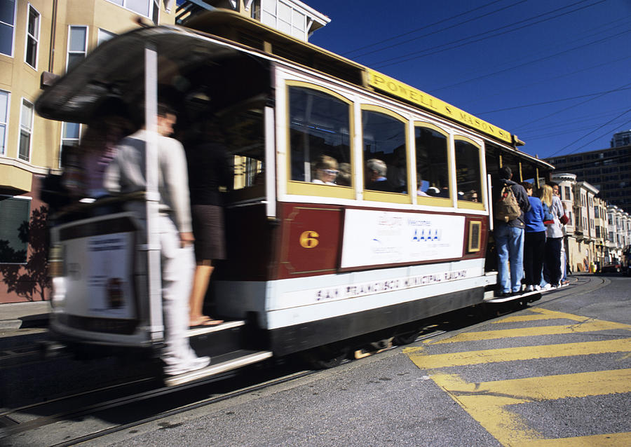 San Francisco Photograph - Cable Car by Alan Sirulnikoff