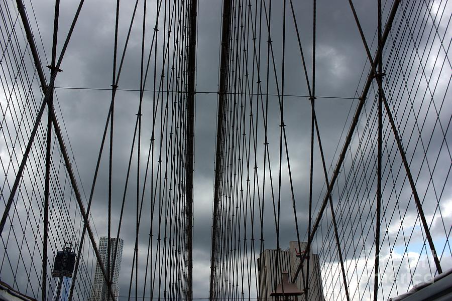 Brooklyn Bridge Photograph - Cables on the Bridge by David Bearden