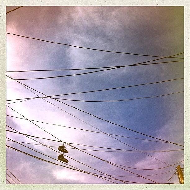 Zapatos Photograph - #cables #zapatos # #wires by Fernando Barroso