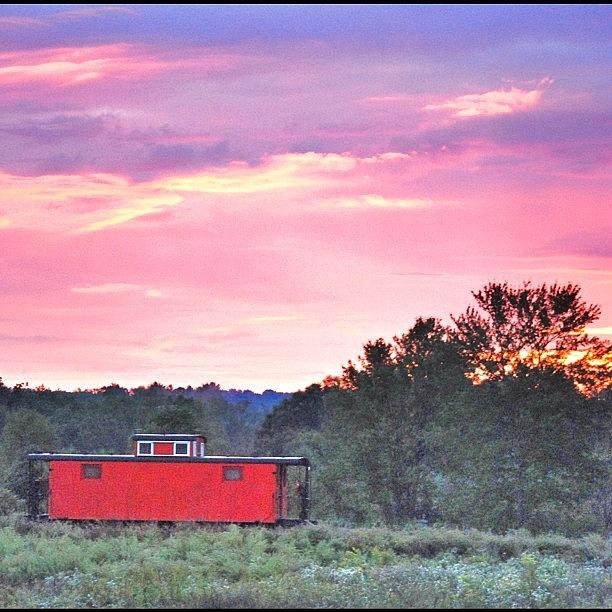Landscape Photograph - Caboose In The Woods by Lock Photography