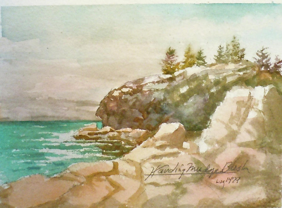 Watercolour Painting - Cabot Point by Harding Bush