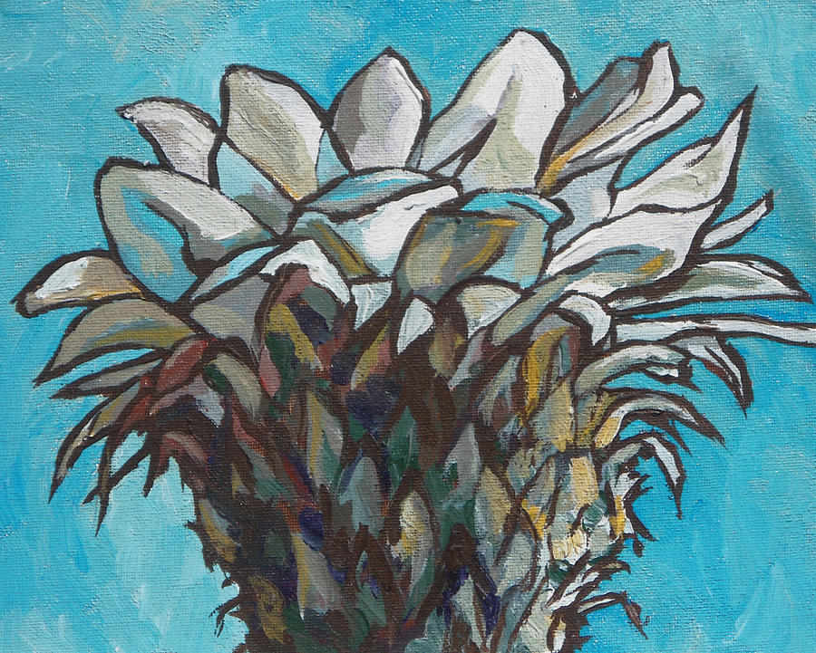 Flowers Still Life Painting - Cactus Flower by Sandy Tracey