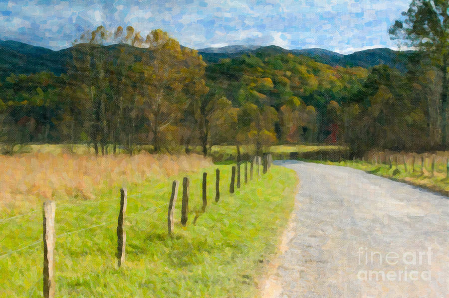 Cades Cove Hyatt Lane in Oil Photograph by Clarence Holmes