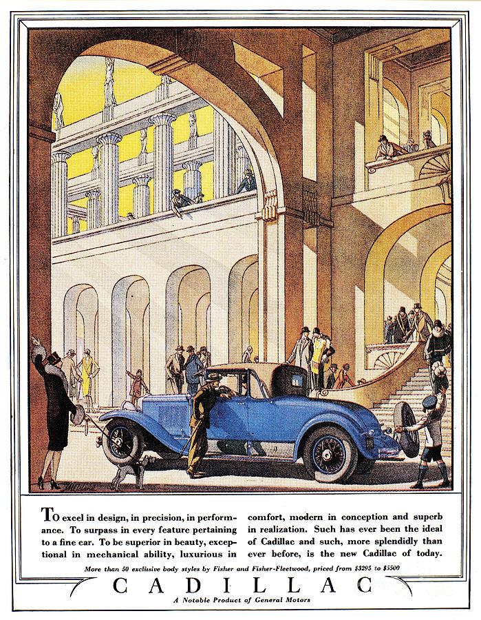 Cadillac Ad, 1927 Photograph by Granger