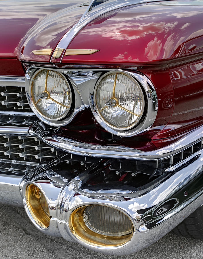 Cadillac El Dorado 1958 headlights. Miami Photograph by Juan Carlos Ferro Duque