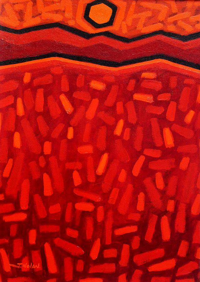 Abstract Painting - Cadmium Scape III by John  Nolan