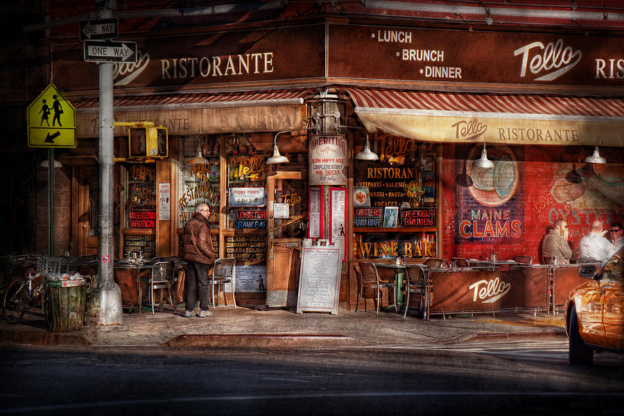 Cafe - NY - Chelsea - Tello Ristorante Photograph by Mike Savad