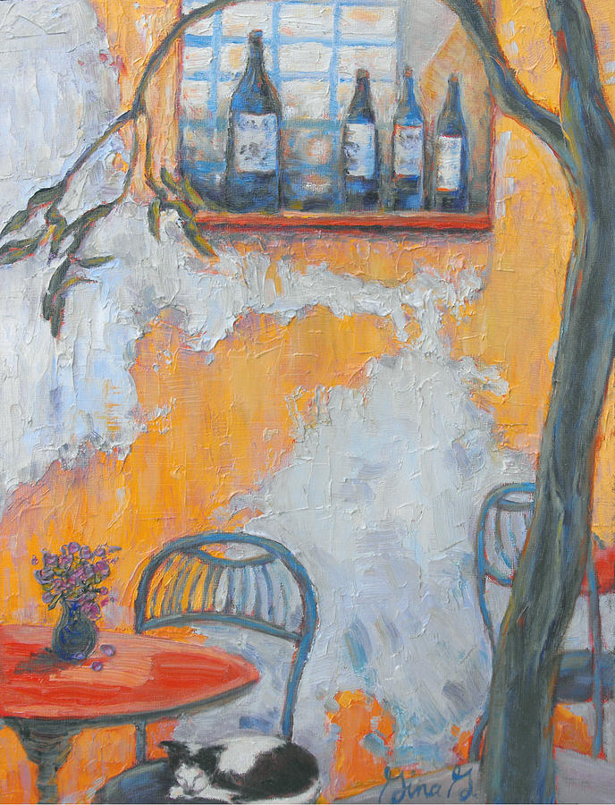 Cafe After Hours Painting by Gina Grundemann