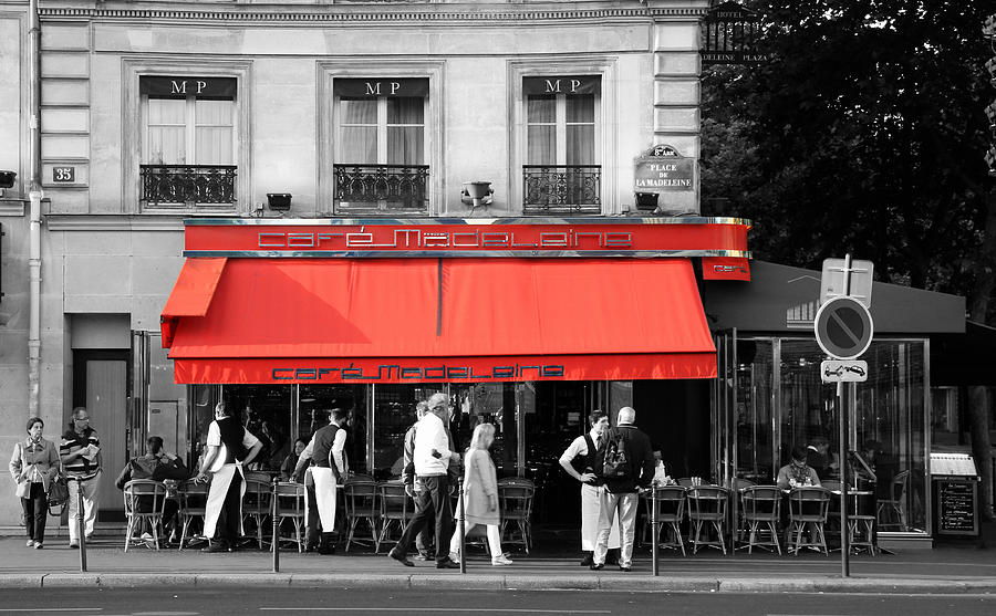 Cafe Madeleine Paris Photograph by Andrew Fare