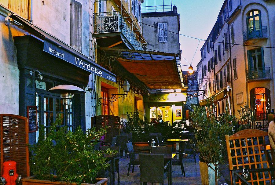 Cafe Terrace on the Place du Forum Photograph by Eric Tressler