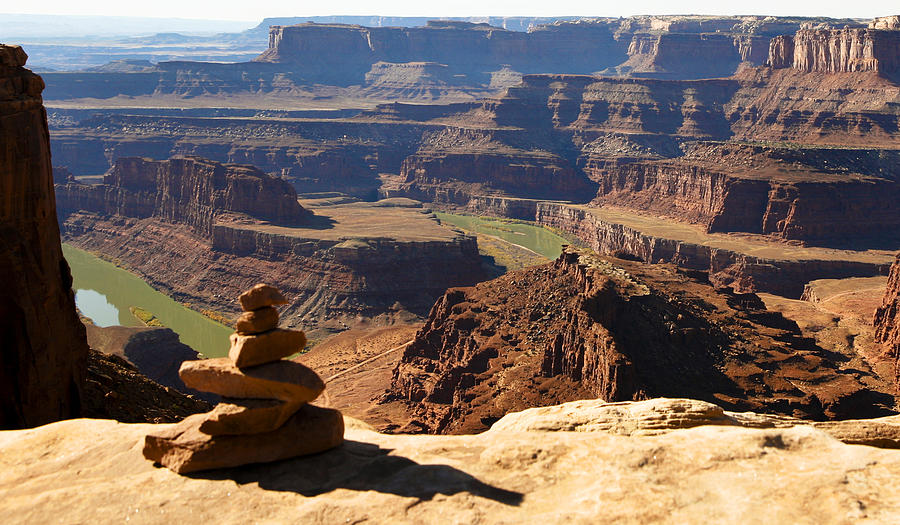 Nature Photograph - Cairn Over Canyon by Marilyn Hunt