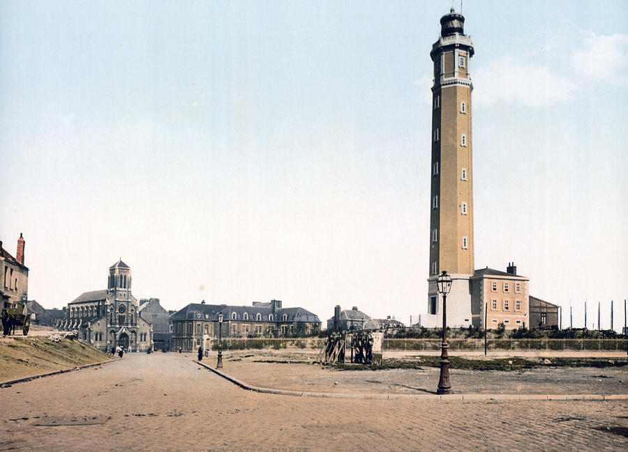 Calais - France - Lighthouse and St. Peters Church Photograph by International  Images