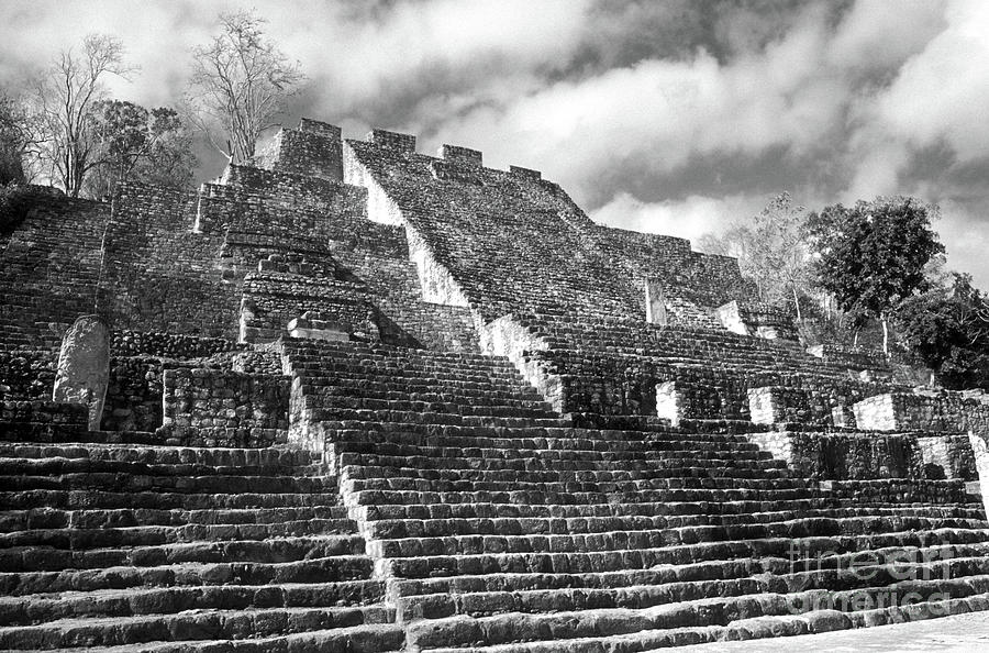 CALAKMUL PYRAMID HORIZONTAL Campeche Mexico Photograph by John  Mitchell