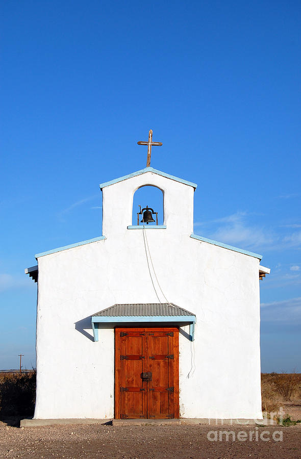 Calera Mission Chapel Facade in West Texas Photograph by Shawn OBrien