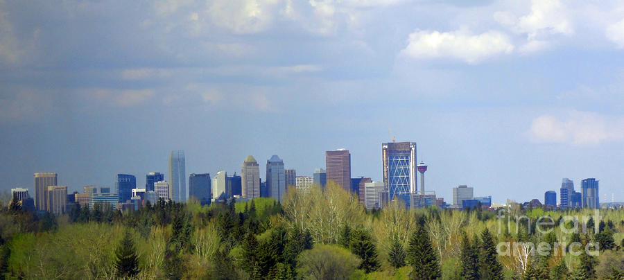 Calgary Skyline Spring 2011 Photograph by Al Bourassa