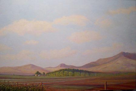 Landscape Painting - Cali Farm by Janet Beckman