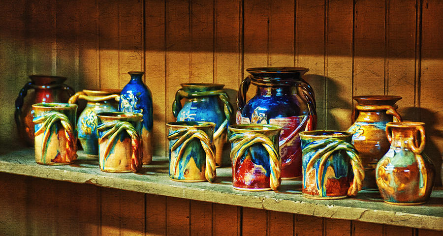 Calico Pottery Photograph by Brenda Bryant