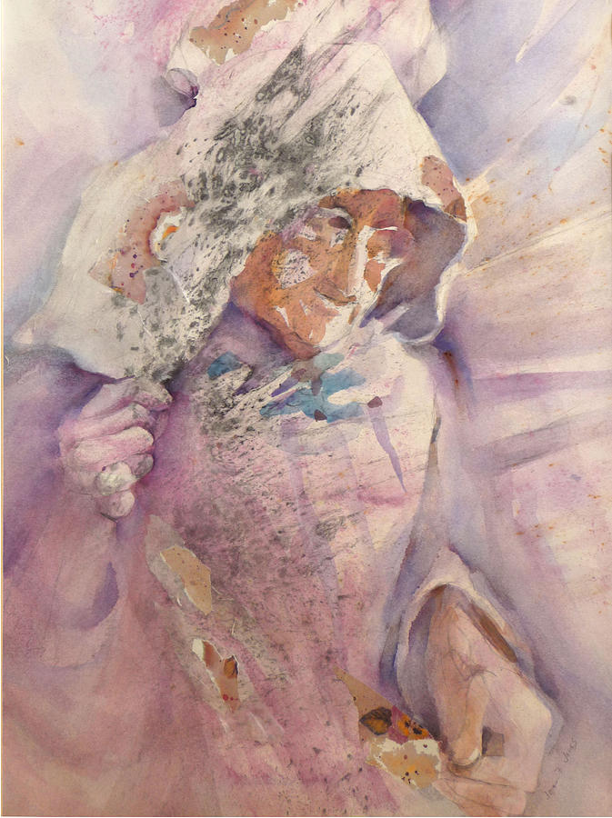 Calico Quaker Painting by Joan Jones