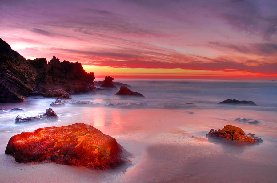 California Beach Sunset Photograph by Dung Ma - Fine Art America