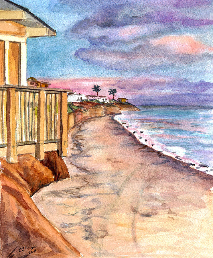 California Coast Painting by Clara Sue Beym
