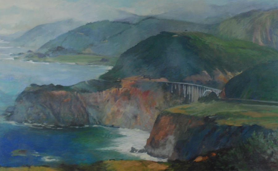 California Painting - California Coastline by Marilyn Muller California Painting - California Coastline by Marilyn Muller