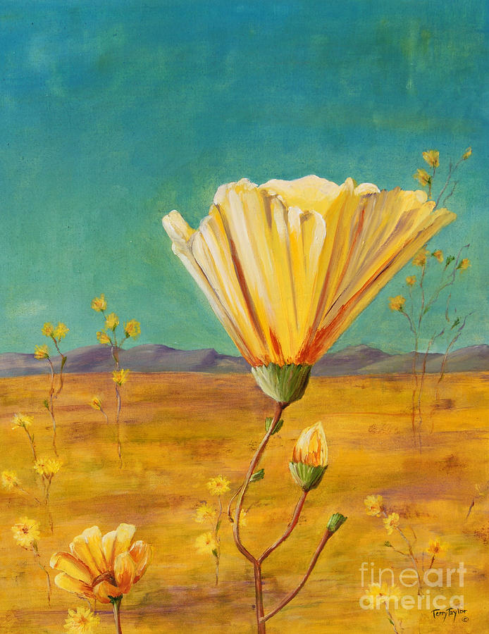 California Desert Closeup Painting by Terry Taylor