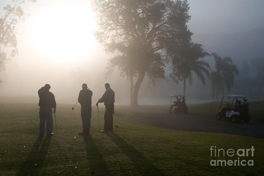 California Golf Course Sunrise Morning Golfers Photograph by ELITE IMAGE photography By Chad McDermott
