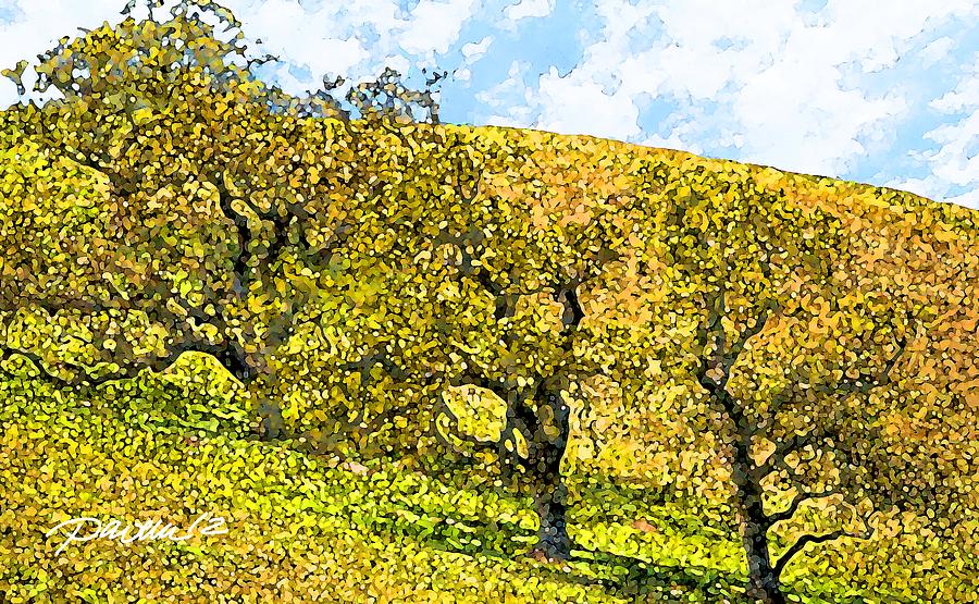 California Hillside Digital Art by Jim Pavelle