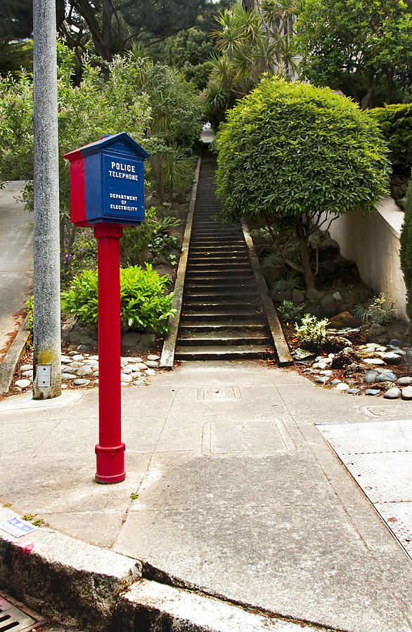 Call Box with Stairs Photograph by Grant Groberg