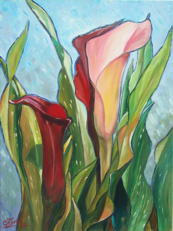 Calla flowers Painting by Irek Szelag